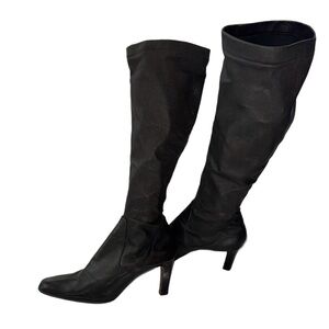 Cole Haan Black Leather Knee-High Boots - Size 10.5